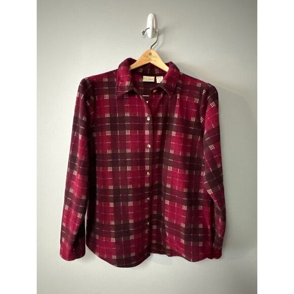 Womens Size M LL Bean Fleece Shirt - Picture 1 of 6
